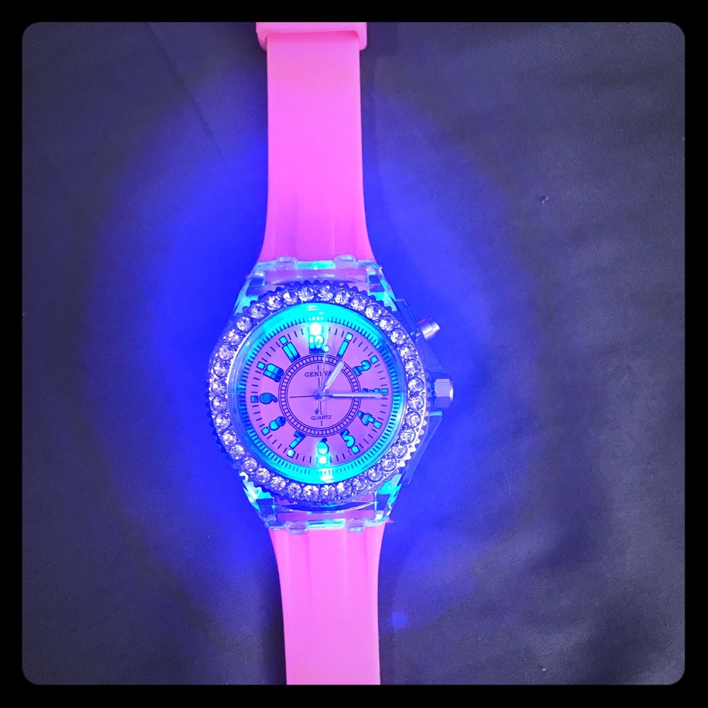 Pink Light-Up Watch Women's